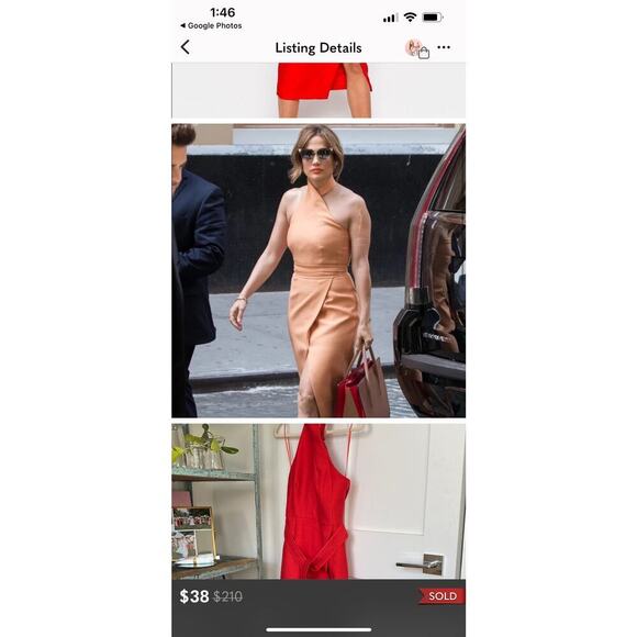 C/Meo Collective Two Sides Halter Red Midi Dress Women's Size S - Picture 5 of 16